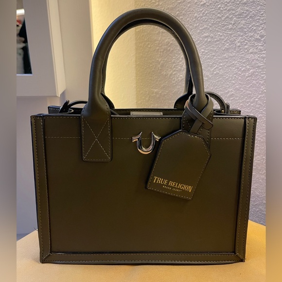True Religion Handbags - True Religion Olive Green Crossbody Bag